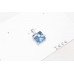 Handmade Pendant Earring Set 925 Sterling Silver Blue & White Zircon Stones A342